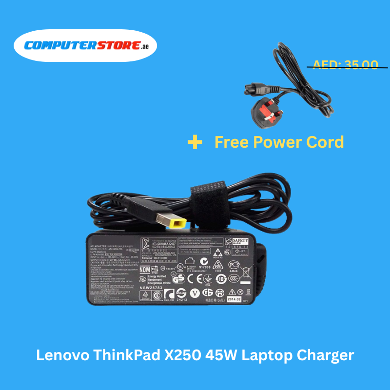 Quick Delivery Lenovo ThinkPad X250 45W Laptop Charger Quick Delivery Lenovo ThinkPad X250 45W Laptop Charger