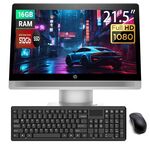 HP ProOne 600 G2 All-in-One Renewed Desktop, Intel Core i5-6th Gen, 8GB RAM, 256GB SSD, 21.5-Inch Display