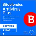 Bitdefender Antivirus Plus, 3 Devices, 1-Year Subscription