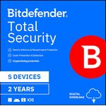 Bitdefender Total Security for PC and MAC, 5 Devices, 2-Year Subscription