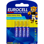 Eurocell Extra Heavy Duty AAA4 Batteries