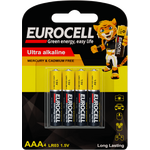 Eurocell Ultra Alkaline AAA4 Batteries