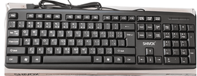 Shivox S-1101 Full Size Wired USB Keyboard Black