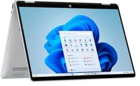 HP OmniBook 5 Flip 14-fp0013dx 2-in-1 Laptop, Intel Core 5 120U, 8GB RAM, 512GB SSD, 14" 2K Touch Screen, Glacier Silver