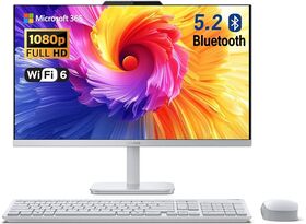 Lenovo 24-A100A All-in-One Desktop PC, Intel Quad-Core Processor, 8GB DDR4 RAM, 512GB SSD, 24-inch FHD Display