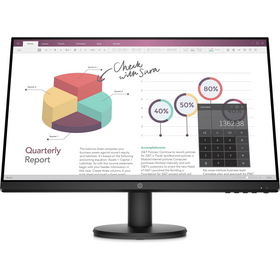 HP 9TT78AS P24v G4 Monitor, 23.8" FHD IPS Display, Black Color