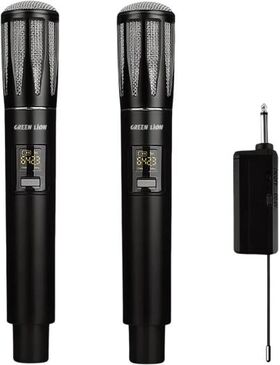 Green Lion 990478123380 Wireless Dual Cordless Dynamic Microphones