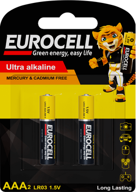 Eurocell Ultra Alkaline AAA2 Batteries