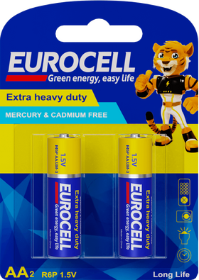 Eurocell Extra Heavy Duty AA2 Batteries