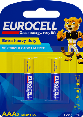 Eurocell Extra Heavy Duty AAA2 Batteries