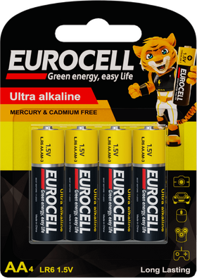 Eurocell Ultra Alkaline AA4 Batteries