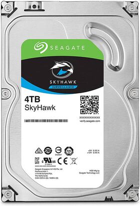 Seagate SkyHawk 3.5" SATA HDD, 4TB, 5400 RPM, 180 MB/s Data Transfer Speed, 256MB Cache, ST4000VX016