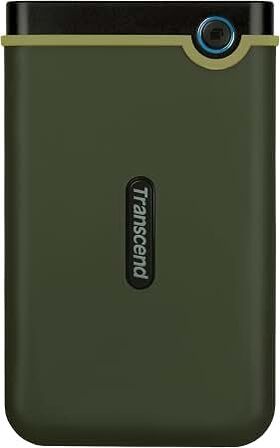 Transcend StoreJet 25M3 2TB External Hard Drive, Portable HDD, USB 3.1 Gen 1, Three-Stage Shock Protection, Black