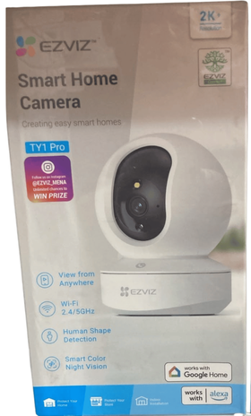 EZVIZ TY1 Pro 2K Smart Home Wi-Fi Security Camera with Pan and Tilt